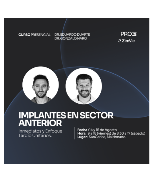 Implantes en Sector Anterior, Inmediatos y Enfoque Tardío Unitarios